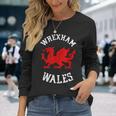 Wrexham Wales Retro Vintage V5 Men Women Long Sleeve T-Shirt T-shirt Graphic Print Gifts for Her