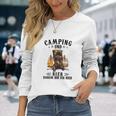 Camping und Bier Herren Langarmshirts, Lustiges Outdoor Freizeitshirt Geschenke für Sie