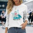 Hang Goose Silly Goose Surfing Farm Animal Long Sleeve T-Shirt T-Shirt Gifts for Her
