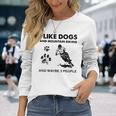 I Like Dogs And Mountain Biking And Maybe 3 People V2 Men Women Long Sleeve T-shirt Graphic Print Unisex Gifts for Her