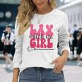 Lustiges Mädchen Lacrosse Lax Girl Langarmshirts Geschenke für Sie