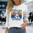 Pitbull Dad Vintage Dog Fathers Day Pitbull Long Sleeve T-Shirt Gifts for Her