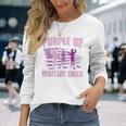 Purple Up Military Child Us Flag Military Child Awareness Long Sleeve T-Shirt Gifts for Her
