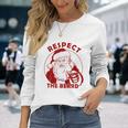 Respect The Beard Santa Claus Christmas Long Sleeve T-Shirt Gifts for Her