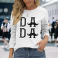 Vintage Dada Mustache Dad Idea Long Sleeve T-Shirt Gifts for Her