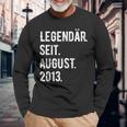 10 Geburtstag Geschenk 10 Jahre Legendär Seit August 2013 Langarmshirts Geschenke für alte Männer