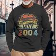 19 Year Old Awesome Since May 2004 19Th Birthday Long Sleeve T-Shirt Gifts for Old Men