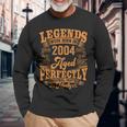 19 Year Old Legends Born In 2004 Vintage 19Th Birthday Long Sleeve T-Shirt Gifts for Old Men