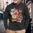2023 Year Of The Rabbit Chinese New Year Zodiac Lunar Bunny Long Sleeve T-Shirt Gifts for Old Men