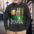 Make St Patricks Day Great Again Funny Trump  Unisex Long Sleeve