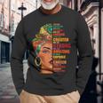 Black Queen Lady Curly Natural Afro African American Ladies  V5 Unisex Long Sleeve