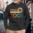 22 Year Old Gifts Vintage Born In 2001 22Nd Birthday Retro Men Women Long Sleeve T-shirt Graphic Print Unisex Gifts for Old Men