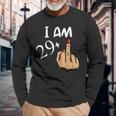 Im 29 Plus Middle Finger 30Th Birthday Long Sleeve T-Shirt T-Shirt Gifts for Old Men