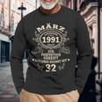 32 Geburtstag Geschenk Mann Mythos Legende März 1991 Langarmshirts Geschenke für alte Männer