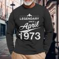 50 Geburtstag 50 Jahre Alt Legendär Seit April 1973 V4 Langarmshirts Geschenke für alte Männer