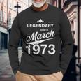 50 Geburtstag 50 Jahre Alt Legendär Seit März 1973 V2 Langarmshirts Geschenke für alte Männer