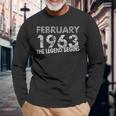 57Th Birthday February 1963 The Legend Begins Long Sleeve T-Shirt Gifts for Old Men