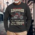 60. Geburtstag Biker Langarmshirts, Motorrad Chopper 1963 Motiv für Männer Geschenke für alte Männer