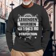 60. Geburtstag Herren Langarmshirts, Legende 1963 für Papa & Opa Geschenke für alte Männer
