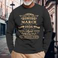 67 Years Old Legends Born In March 1956 67Th Birthday Long Sleeve T-Shirt Gifts for Old Men