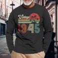 78 Jahre Vintage 1945 Langarmshirts, Retro Geburtstagsgeschenk Geschenke für alte Männer