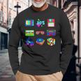 80S Party 1980S Vintage 80S Costume Men Women Long Sleeve T-Shirt Gifts for Old Men