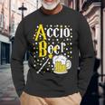 Accio Beer Wizard Wand St Patricks Day Long Sleeve T-Shirt Gifts for Old Men