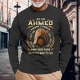 As An Ahmed I Have 3 Sides Ninja Custom Name Birthday Long Sleeve T-Shirt Gifts for Old Men