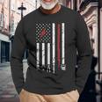 American Electritian Usa Flag Patriot Handyman Dad Birthday Long Sleeve T-Shirt Gifts for Old Men