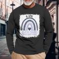 In April We Wear Periwinkle Esophageal Cancer Awareness Long Sleeve T-Shirt T-Shirt Gifts for Old Men