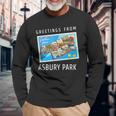 Asbury Park New Jersey Nj Travel Souvenir Postcard Long Sleeve T-Shirt Gifts for Old Men