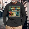 Awesome Since 2004 Vintage 2004 19Th Birthday 19 Years Old Long Sleeve T-Shirt Gifts for Old Men
