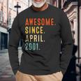 Awesome Since April 2001 Vintage 21St Birthday Long Sleeve T-Shirt Gifts for Old Men