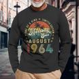 Awesome Since August 1964 Vintage 58Th Birthday For Men Long Sleeve T-Shirt Gifts for Old Men