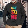 Awesome Broken Letters Long Sleeve T-Shirt Gifts for Old Men