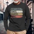 Awesome Since March 1990 33 Years Old 33Rd Birthday Long Sleeve T-Shirt Gifts for Old Men