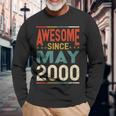Awesome Since May 2000 Shirt 2000 19Th Birthday Shirt Long Sleeve T-Shirt Gifts for Old Men