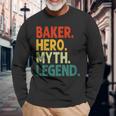 Baker Hero Myth Legend Retro-Vintage-Chefkoch Langarmshirts Geschenke für alte Männer