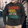 Barber Hero Myth Legend Retro Vintage Barbier Langarmshirts Geschenke für alte Männer