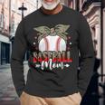 Baseball Mom Life Game Day Leopard Cute Long Sleeve T-Shirt T-Shirt Gifts for Old Men