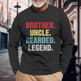 Bearded Brother Uncle Beard Legend Vintage Retro Shirt Funcle Long Sleeve T-Shirt Gifts for Old Men