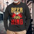 Beer Pong King Alkohol Trinkspiel Beer Pong V2 Langarmshirts Geschenke für alte Männer