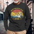 Best Beagle Dad Ever Proud Vintage Beagle Puppy Lover Long Sleeve T-Shirt Gifts for Old Men