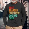 Best Bearded Beer Lovin’ Dog Dad Ever Vintage Long Sleeve T-Shirt T-Shirt Gifts for Old Men