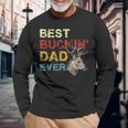 Best Buckin Dad Ever Deer Hunting Fathers Day V3 Long Sleeve T-Shirt Gifts for Old Men