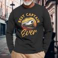 Best Captain Ever Captain Boating Long Sleeve T-Shirt Gifts for Old Men