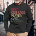 Best Cribbage Player Ever Prepare To Be Skunked Vintage Long Sleeve T-Shirt Gifts for Old Men