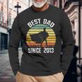 Best Dad Since 2013 Hero Super Father Birthday Retro Vintage Long Sleeve T-Shirt Gifts for Old Men