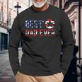 Best Dad Ever Patriotic Stars And Stripes Long Sleeve T-Shirt T-Shirt Gifts for Old Men