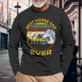 Best Horse Dad Ever Vintage Fathers Day Long Sleeve T-Shirt Gifts for Old Men